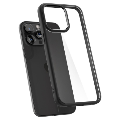 [Užsakomoji prekė] Dėklas iPhone 15 Pro Max - Spigen Ultra Hybrid - Matte Juodas 1