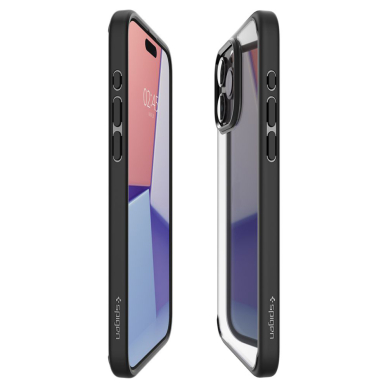 [Užsakomoji prekė] Dėklas iPhone 15 Pro Max - Spigen Ultra Hybrid - Matte Juodas 4