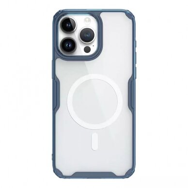 [Užsakomoji prekė] Dėklas iPhone 15 Pro - Nillkin Nature TPU MagSafe Case - Mėlynas 4