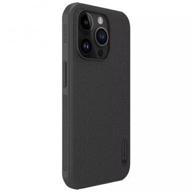 [Užsakomoji prekė] Dėklas iPhone 15 Pro - Nillkin Super Frosted Shield Pro - Juodas 5