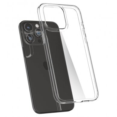 [Užsakomoji prekė] Dėklas iPhone 15 Pro - Spigen Air Skin Hybrid - Crystal Skaidrus 3