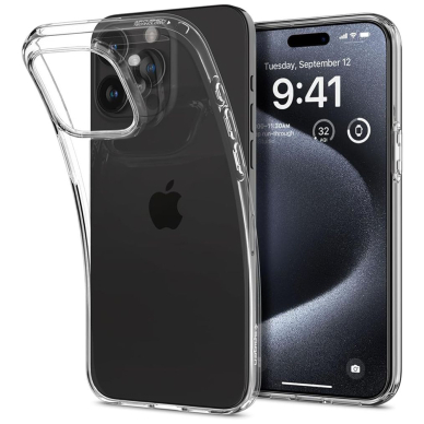 [Užsakomoji prekė] Dėklas iPhone 15 Pro - Spigen Liquid Crystal - Skaidrus