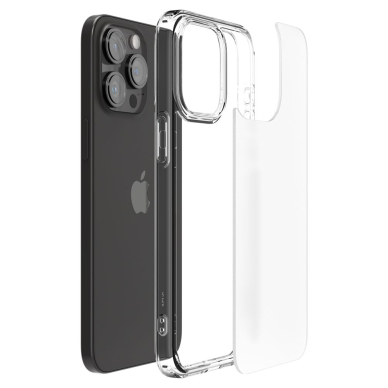 [Užsakomoji prekė] Dėklas iPhone 15 Pro - Spigen Ultra Hybrid - Skaidrus 3