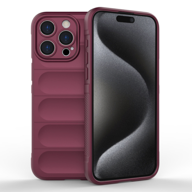 [Užsakomoji prekė] Dėklas iPhone 15 Pro - Techsuit Magic Shield - bordo