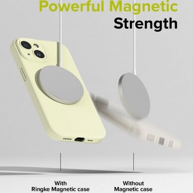 [Užsakomoji prekė] Dėklas iPhone 15 - Ringke Silicone Magnetic - Rožinis Sand 4