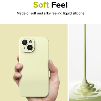 [Užsakomoji prekė] Dėklas iPhone 15 - Ringke Silicone Magnetic - Sunny Lime 3