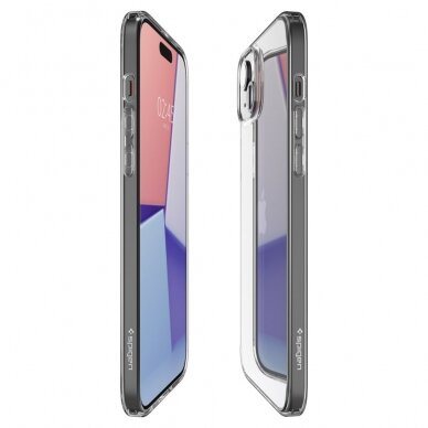 [Užsakomoji prekė] Dėklas iPhone 15 - Spigen Air Skin Hybrid - Crystal Skaidrus 4