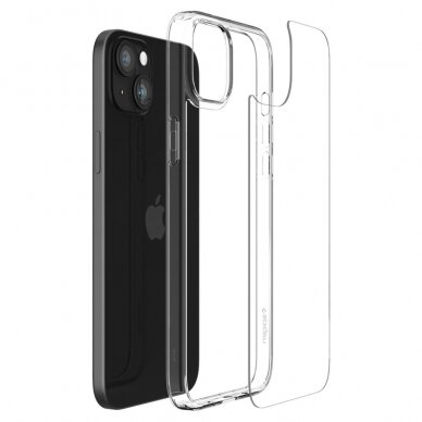 [Užsakomoji prekė] Dėklas iPhone 15 - Spigen Air Skin Hybrid - Crystal Skaidrus 6