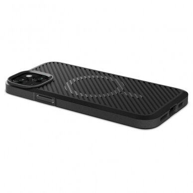 [Užsakomoji prekė] Dėklas iPhone 15 - Spigen Core Armor MagSafe - Matte Juodas 5