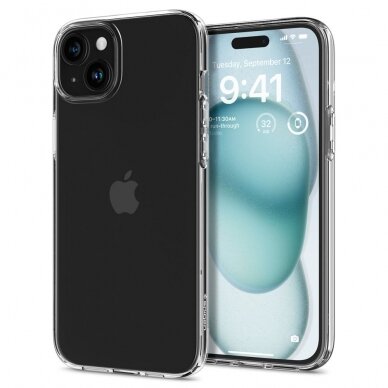 [Užsakomoji prekė] Dėklas iPhone 15 - Spigen Liquid Crystal - Skaidrus