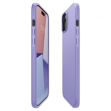[Užsakomoji prekė] Dėklas iPhone 15 - Spigen Thin Fit - Iris Purple 4