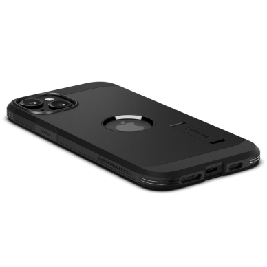 [Užsakomoji prekė] Dėklas iPhone 15 - Spigen Tough Armor MagSafe - Juodas 5