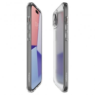[Užsakomoji prekė] Dėklas iPhone 15 - Spigen Ultra Hybrid - Skaidrus 4