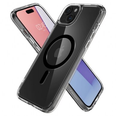 [Užsakomoji prekė] Dėklas iPhone 15 - Spigen Ultra Hybrid MagSafe - Juodas 3