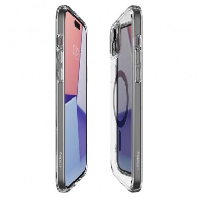 [Užsakomoji prekė] Dėklas iPhone 15 - Spigen Ultra Hybrid MagSafe - Juodas 4
