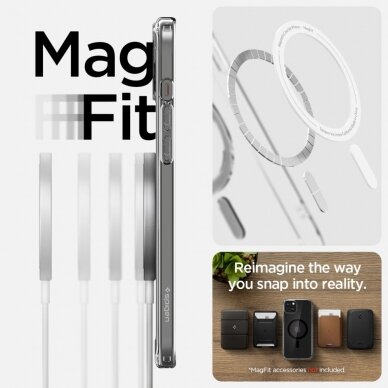[Užsakomoji prekė] Dėklas iPhone 15 - Spigen Ultra Hybrid MagSafe - Juodas 6