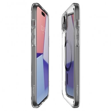 [Užsakomoji prekė] Dėklas iPhone 15 - Spigen Ultra Hybrid MagSafe - Carbon Fiber 4