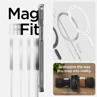 [Užsakomoji prekė] Dėklas iPhone 15 - Spigen Ultra Hybrid MagSafe - Carbon Fiber 6
