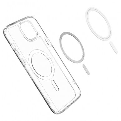 [Užsakomoji prekė] Dėklas iPhone 15 - Spigen Ultra Hybrid MagSafe - Baltas 5