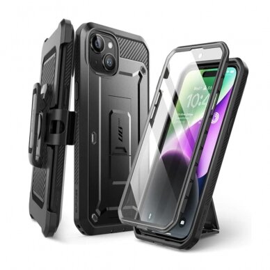 [Užsakomoji prekė] Dėklas iPhone 15 - Supcase Unicorn Beetle Pro - Juodas