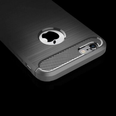 [Užsakomoji prekė] Dėklas skirtas iPhone 6 / 6s - Techsuit Carbon Silicone - Juodas 2