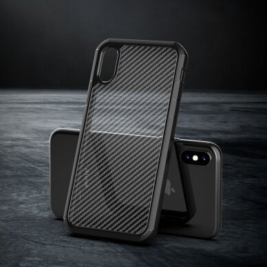 [Užsakomoji prekė] Dėklas skirtas Iphone X / XS - Techsuit Carbon Fuse - Juodas 6