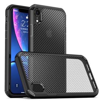 [Užsakomoji prekė] Dėklas skirtas iPhone XR - Techsuit Carbon Fuse - Juodas