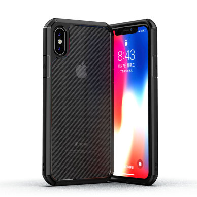 [Užsakomoji prekė] Dėklas skirtas iPhone XS Max - Techsuit Carbon Fuse - Juodas 1