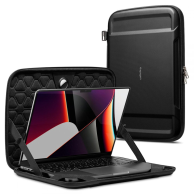 [Užsakomoji prekė] Dėklas skirtas Laptop 13-14" - Spigen Rugged Armor Pro Pouch - Juodas