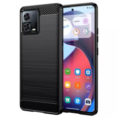 [Užsakomoji prekė] Dėklas skirtas Motorola Edge 30 Fusion - Techsuit Carbon Silicone - Juodas