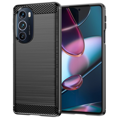 [Užsakomoji prekė] Dėklas skirtas Motorola Edge 30 Pro - Techsuit Carbon Silicone - Juodas