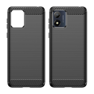 [Užsakomoji prekė] Dėklas skirtas Motorola Moto E13 - Techsuit Carbon Silicone - Juodas  1