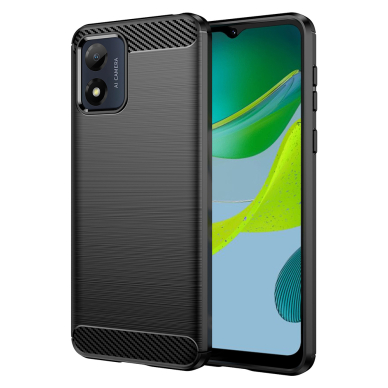 [Užsakomoji prekė] Dėklas skirtas Motorola Moto E13 - Techsuit Carbon Silicone - Juodas