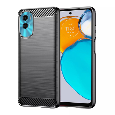 [Užsakomoji prekė] Dėklas skirtas Motorola Moto E22s - Techsuit Carbon Silicone - Juodas