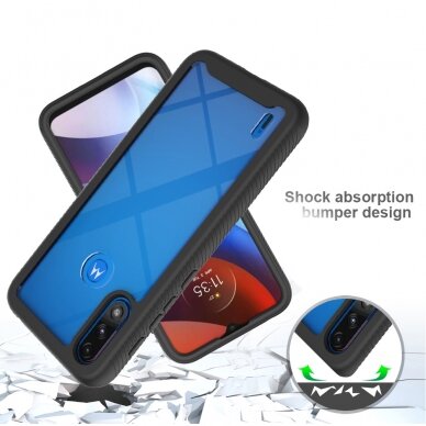 [Užsakomoji prekė] Dėklas skirtas Motorola Moto E7 Power / Moto E7i Power + Folie - Techsuit Defense360 Pro - Juodas TMT774 3