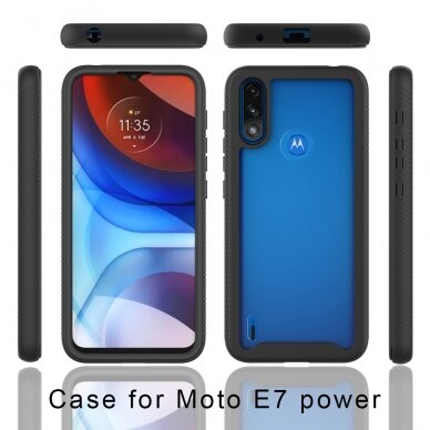 [Užsakomoji prekė] Dėklas skirtas Motorola Moto E7 Power / Moto E7i Power + Folie - Techsuit Defense360 Pro - Juodas TMT774 5