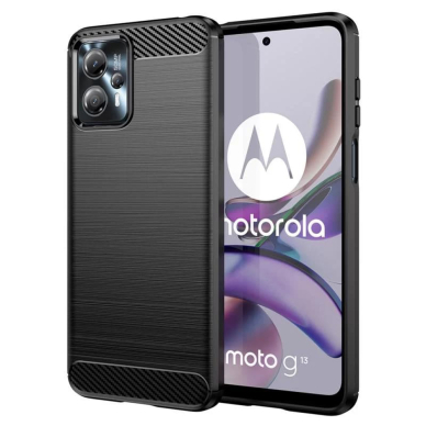 [Užsakomoji prekė] Dėklas Motorola Moto G13 / G23 / G53 - Techsuit Carbon Silicone - Juodas