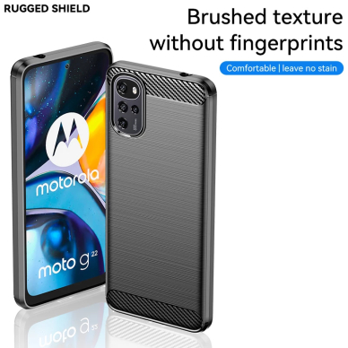 [Užsakomoji prekė] Dėklas skirtas Motorola Moto G22 - Techsuit Carbon Silicone - Juodas  4