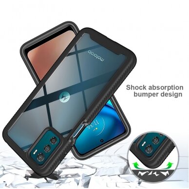 [Užsakomoji prekė] Dėklas skirtas Motorola Moto G42 + Folie - Techsuit Defense360 Pro - Juodas TMT774 2