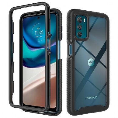 [Užsakomoji prekė] Dėklas skirtas Motorola Moto G42 + Folie - Techsuit Defense360 Pro - Juodas TMT774