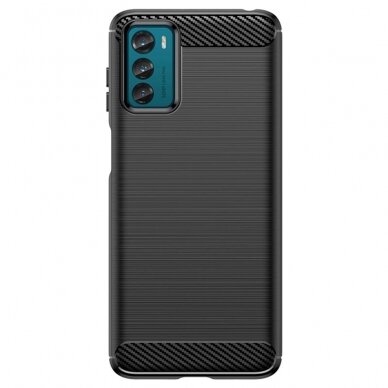 [Užsakomoji prekė] Dėklas skirtas Motorola Moto G42 - Techsuit Carbon Silicone - Juodas  1