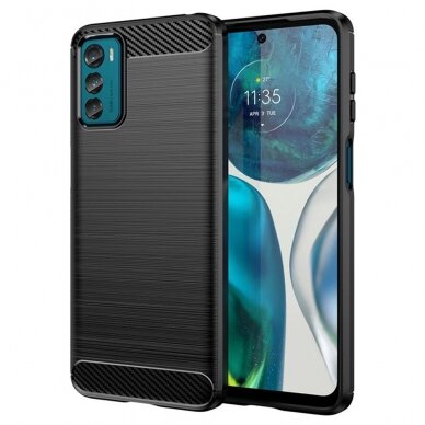 [Užsakomoji prekė] Dėklas skirtas Motorola Moto G42 - Techsuit Carbon Silicone - Juodas