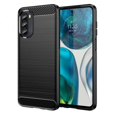 [Užsakomoji prekė] Dėklas skirtas Motorola Moto G52 4G / Moto G82 5G - Techsuit Carbon Silicone - Juodas