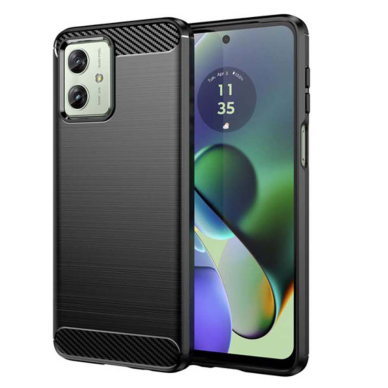 [Užsakomoji prekė] Dėklas Motorola Moto G54 - Techsuit Carbon Silicone - Juodas