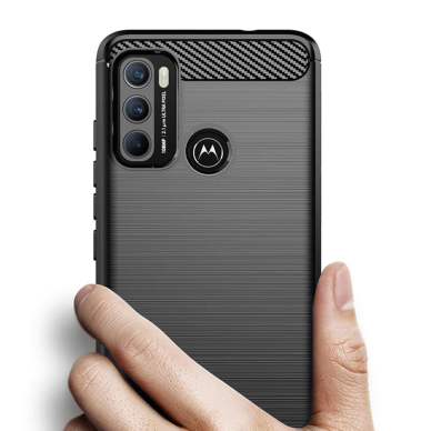 [Užsakomoji prekė] Dėklas skirtas Motorola Moto G60 - Techsuit Carbon Silicone - Juodas  1