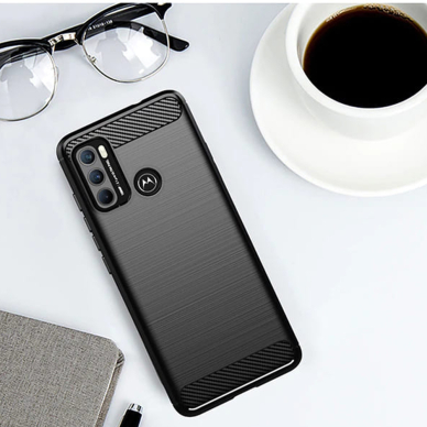 [Užsakomoji prekė] Dėklas skirtas Motorola Moto G60 - Techsuit Carbon Silicone - Juodas  4