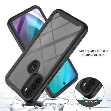 [Užsakomoji prekė] Dėklas skirtas Motorola Moto G71 5G + Folie - Techsuit Defense360 Pro - Juodas TMT774 5