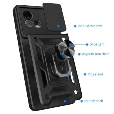 [Užsakomoji prekė] Telefono dėklas Motorola Moto G72 - Techsuit CamShield Series - Juodas  4