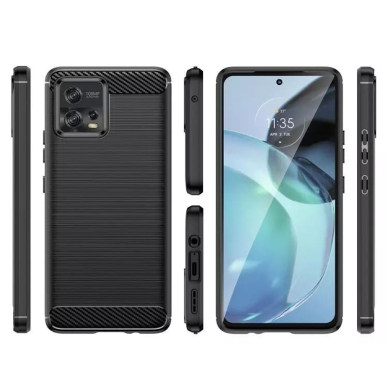 [Užsakomoji prekė] Dėklas skirtas Motorola Moto G72 - Techsuit Carbon Silicone - Juodas  1