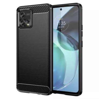 [Užsakomoji prekė] Dėklas skirtas Motorola Moto G72 - Techsuit Carbon Silicone - Juodas